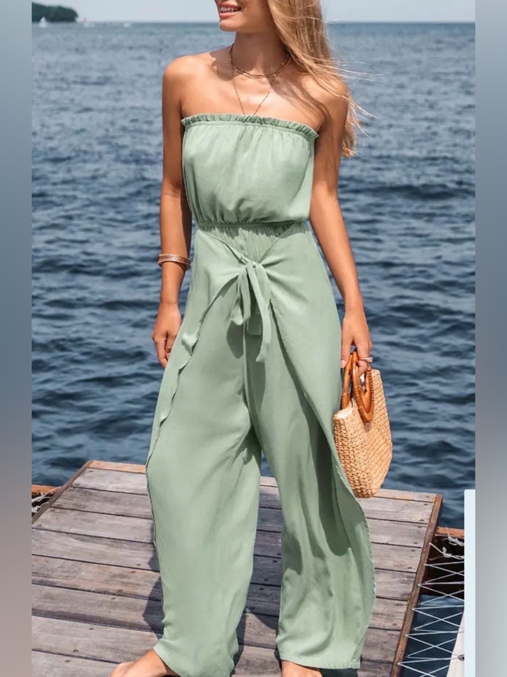 NWT- Tulip Meadow Green Jumpsuit